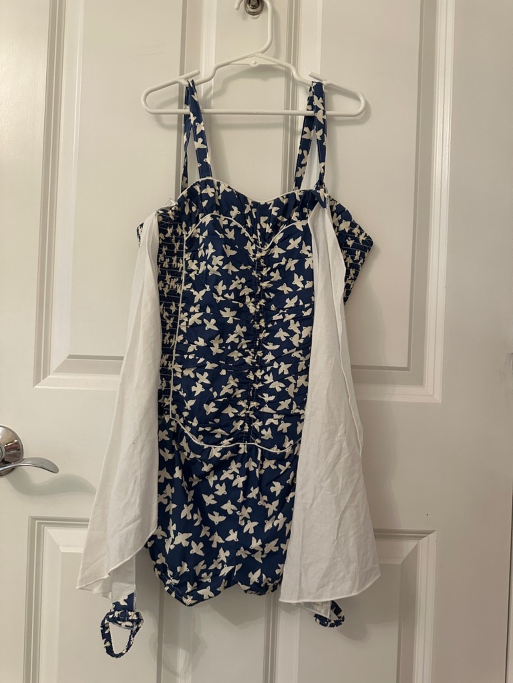Stella McCartney Navy and White Floral One-Piece Footie